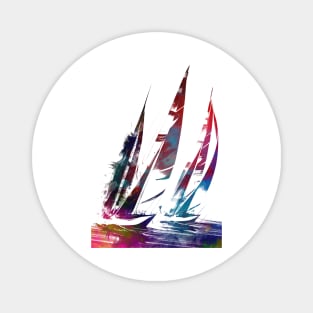 Sailing sport art #sailing Magnet